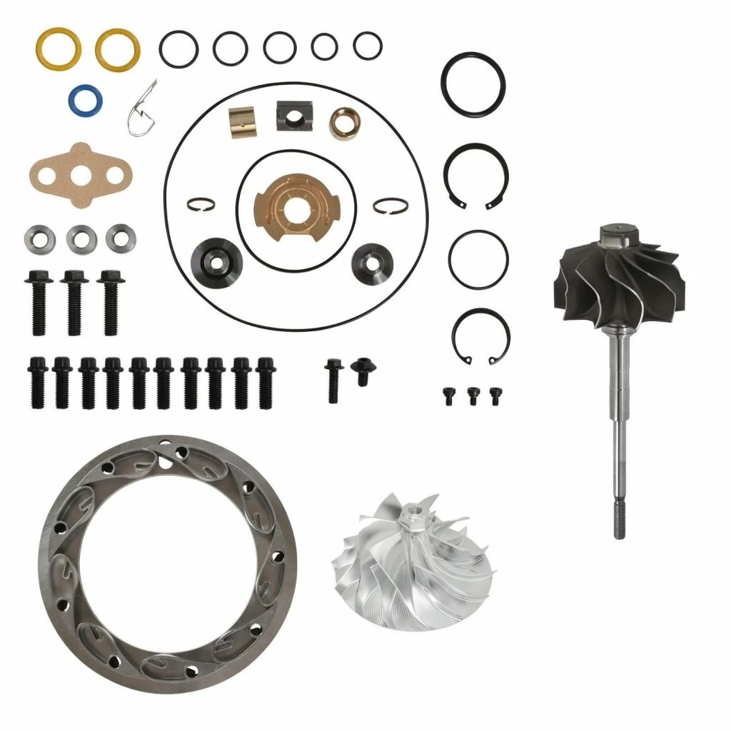 SPOOLOGIC GT3782VA Turbo Rebuild Kit Billet Wheel Shaft 13.2mm Vanes for 05.5-10 6.0L Powerstroke