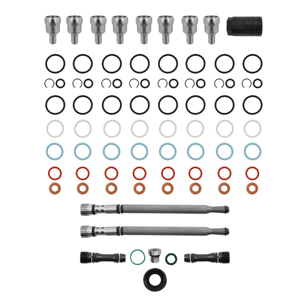 TrackTech Updated Stand Pipe + Dummy Plugs + Ball Tubes + Injector O-Rings for 2004.5-2010 Ford Powerstroke 6.0L