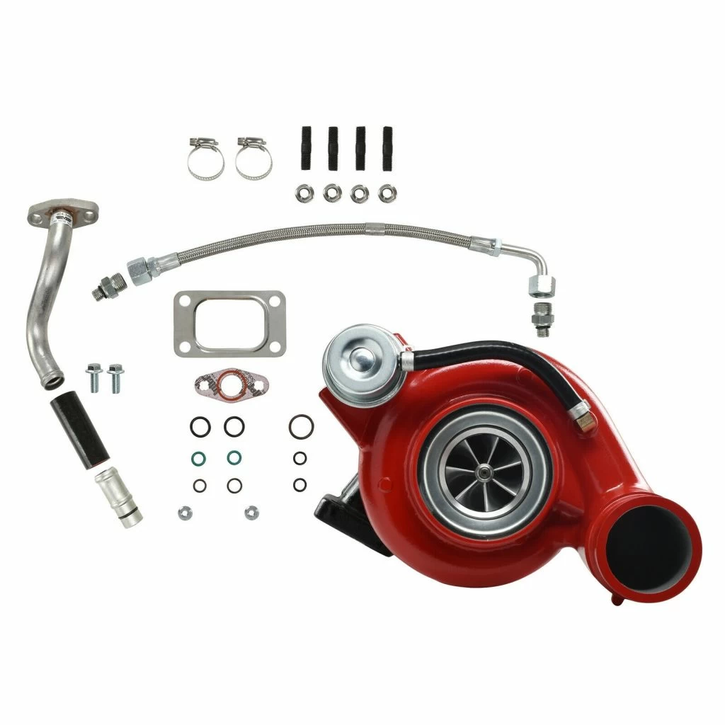 SPOOLOGIC HY35W Stage 1 Turbocharger for 2003-Early 2004 Dodge Ram 5.9L Cummins 24v – Red