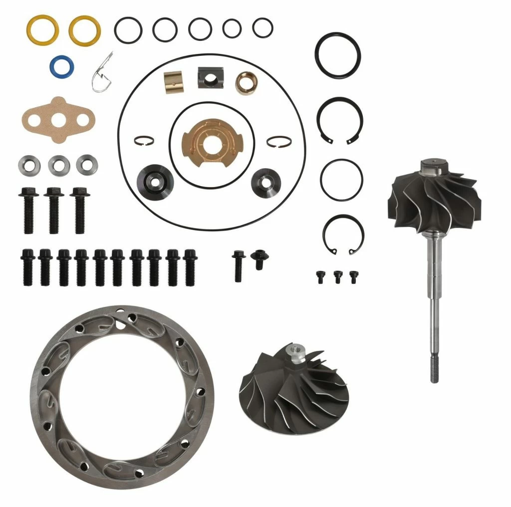 SPOOLOGIC GT3782VA Turbo Rebuild Kit Cast Wheel Shaft 13.2mm Vanes for 04.5-Early 05 6.0L Powerstroke