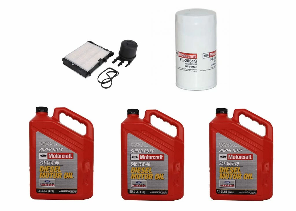 OEM Ford Motorcraft Oil Change Kit W/ Fuel Filter for 17-18 6.7L Powerstroke