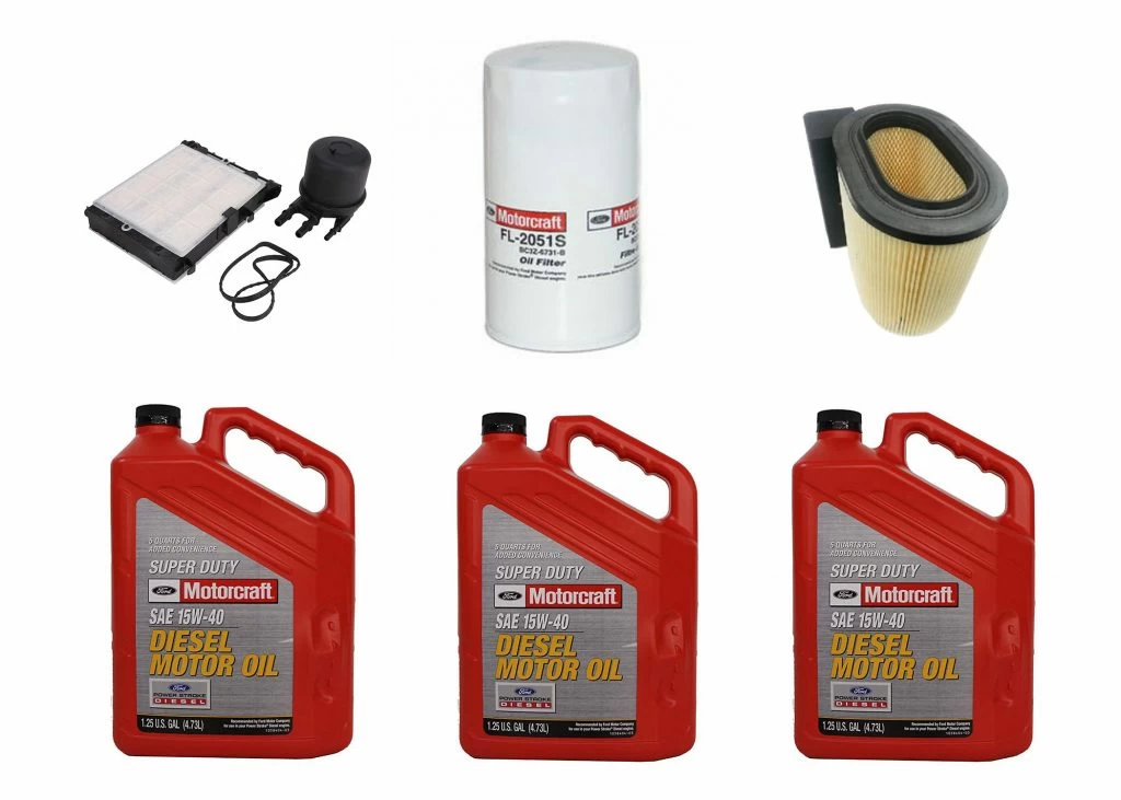 OEM Ford Motorcraft Oil Change Kit W/ Oil, Fuel & Air Filters for 17-18 6.7L Powerstroke