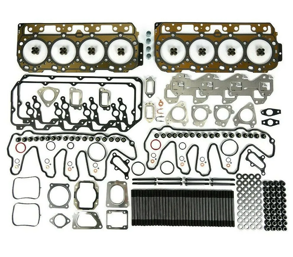 TrackTech Complete Top End Cylinder Head Gasket / Studs Service Kit For 2007.5-2010 Chevrolet Duramax 6.6L LMM