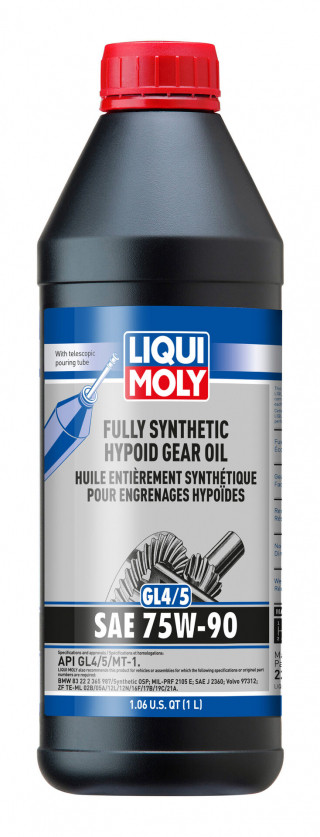 Fully Synthetic Hypoid Gear Oil (GL4/5) SAE 75W-90 – Liqui Moly LM22090